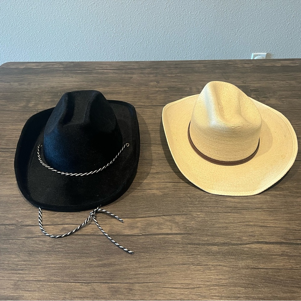 TWO Kids Cowboy/Cowgirl Hats